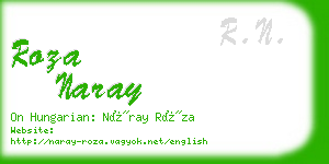 roza naray business card